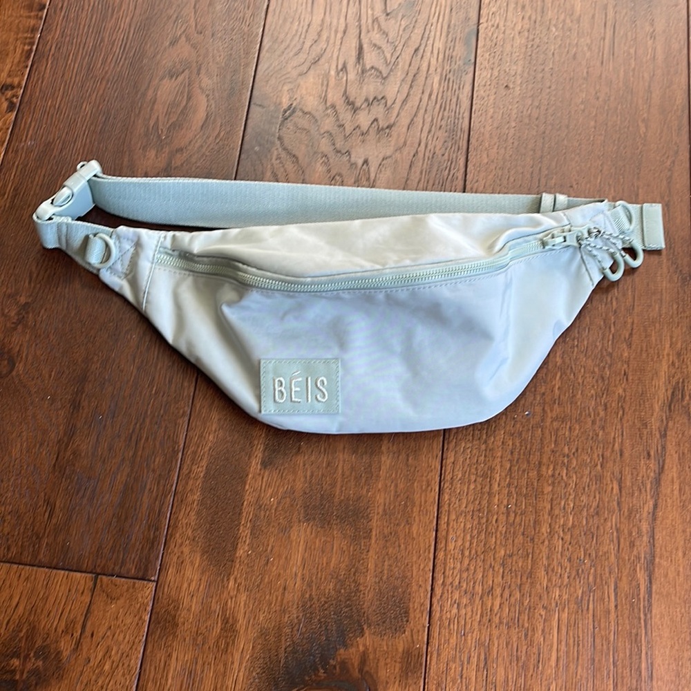 BEIS Soft Gray Blue Crossbody Belt Bag